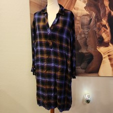 J. Jill Women's Plaid Shirt Dress Womens Size 2X Preppy Business Casual Purple