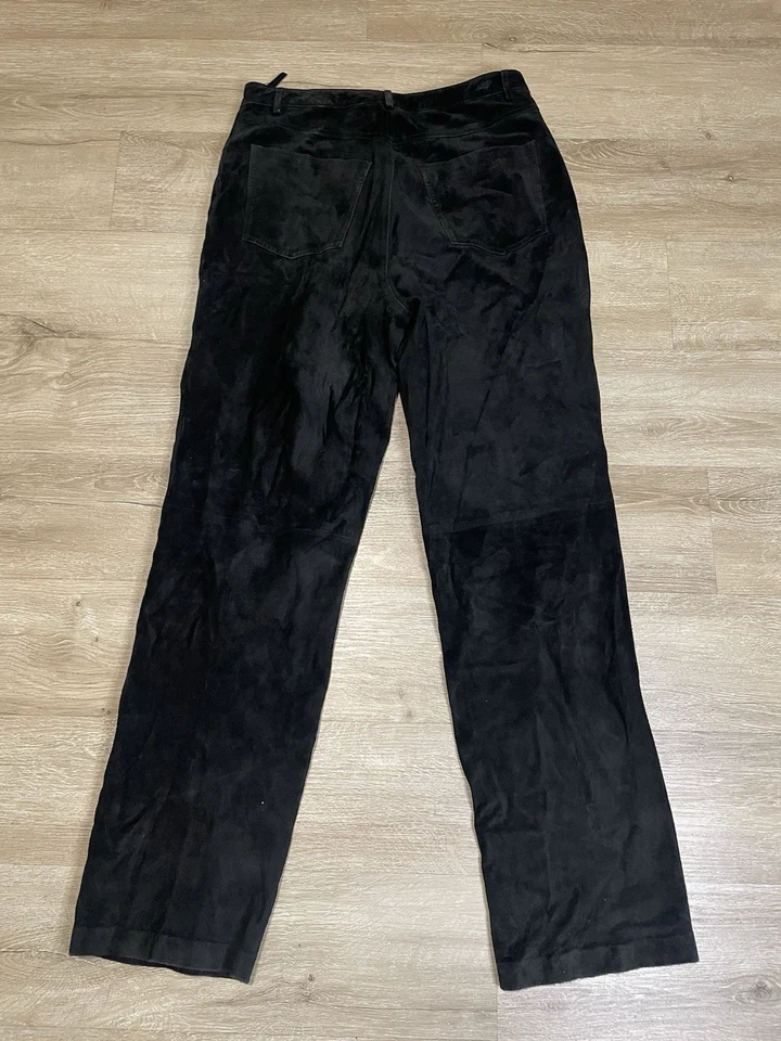 Pantalones de gamuza negros vintage talla 10 Brandon Thomas talla grande cintura alta clásicos Foto 2 de 4