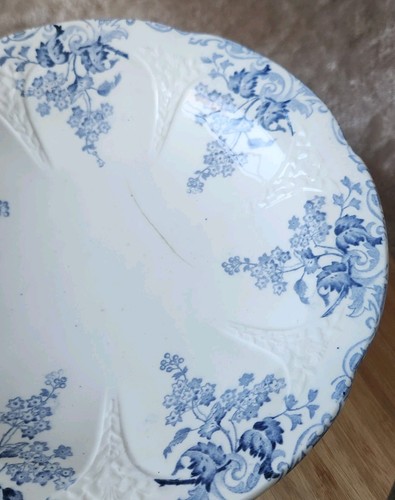 Altes Kompott Marke LONGWY JOINVILLE Nr. 298 Blumenmuster blau Höhe 12 cm - Bild 12 von 23