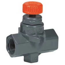 Hayward Flow Control Nva1025t Needle Valve, Straight, Pvc/Fpm, 1/4", Threaded