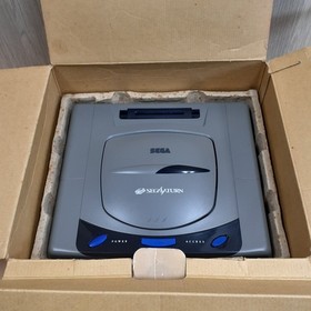 Sega Saturn Console in box 2 controllers & 3 games CIB Japan Gray S/N MATCH