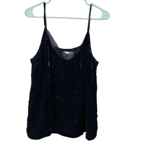 JUST Female Davy Singlet Sapphire Blue Velvet Cami Tank Size Medium Glam