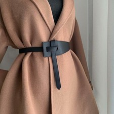 Sweater Thin Women Waistbands Corset Belt Knotted Waist Strap PU Leather Belt