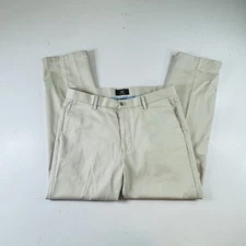 Dockers Dress Pants Slim Fit Beige Flat Front Mens Size 34x30