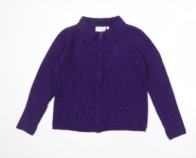 Damenpullover UK Größe XS Naughty Purple Full Zip