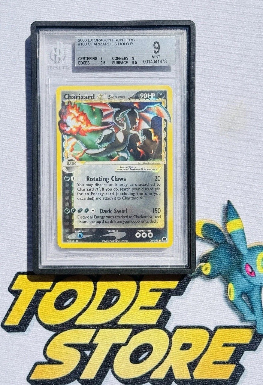 Pokemon Charizard Gold Star 100/101 Ex Dragon Frontiers ENG BGS 9 (Very Clean)