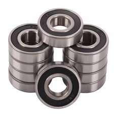 10Pcs 6203-2RS Rubber Wheel Sealed Ball Bearing C3 17x40x12 mm 6203RS