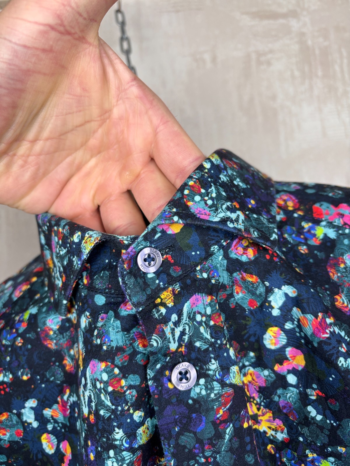 Blake Mill Multicolor Pattern Short Sleeve Shirt … - image 5