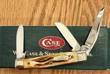 1984 unused CASE STAG STOCKMAN NEW GRIND BLADES KNIFE IN BOX #53033 SS D2