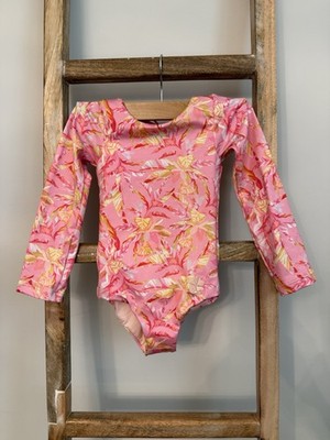 Hapari Wilde Pink Palms Kids One-Piece-2T NWT 50 UPF *rare Find*