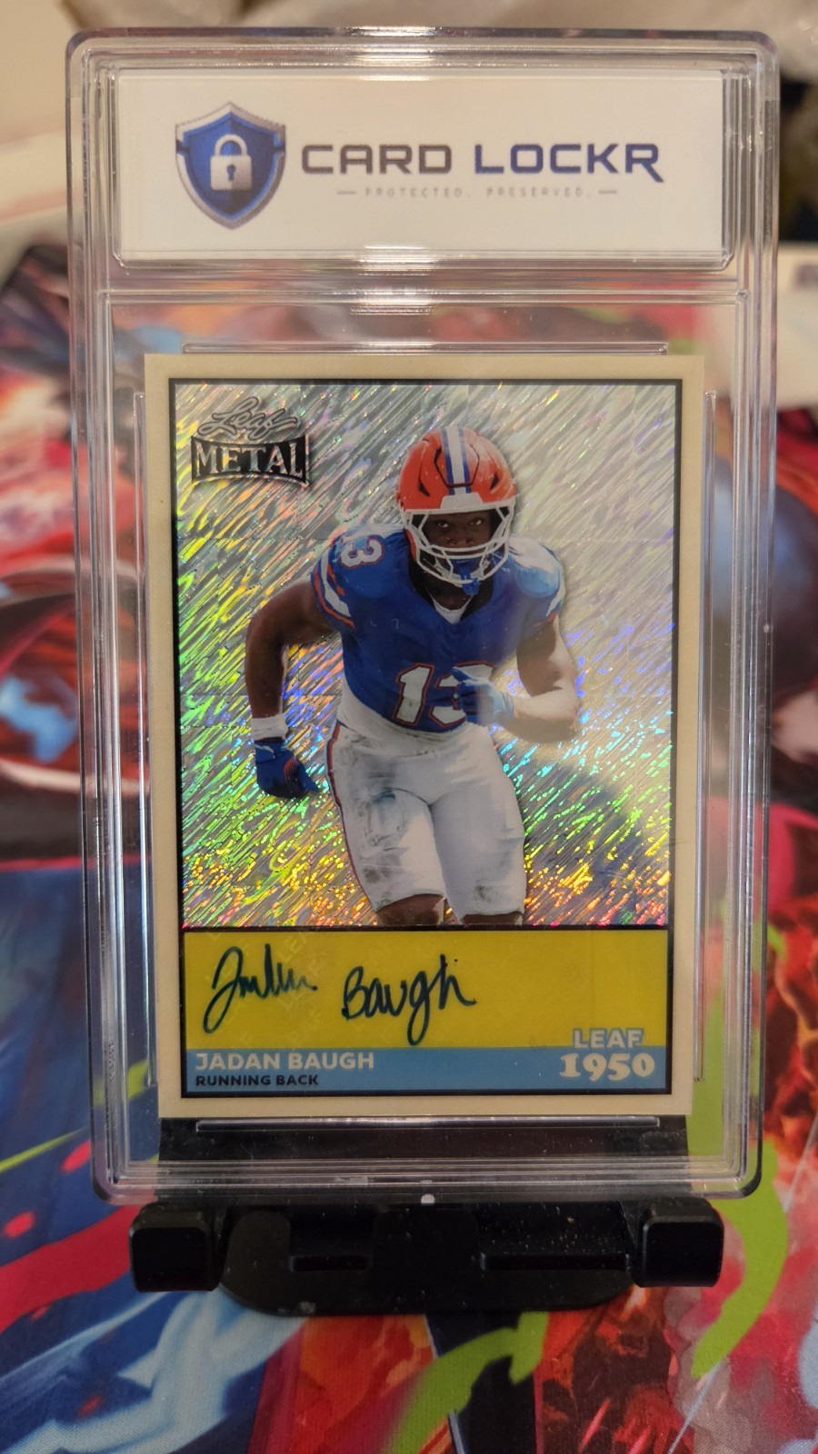 2026 Leaf Metal 1950 Silver Shimmer Jadan Baugh 10/12 Auto RC LA-JB1 Card LOCKR