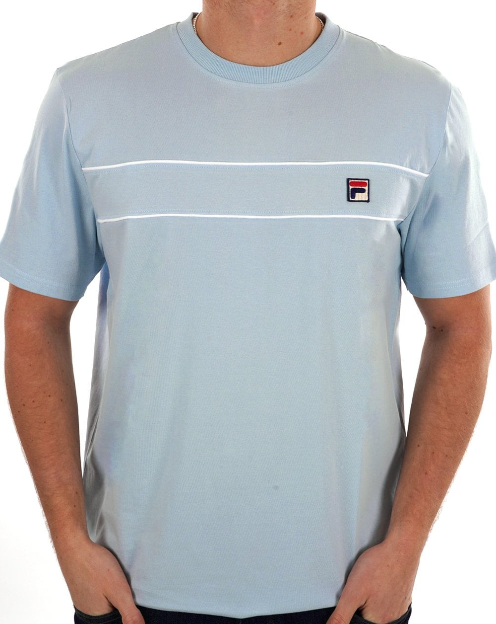 T shirt Fila Vintage Williams blu cielo bianco