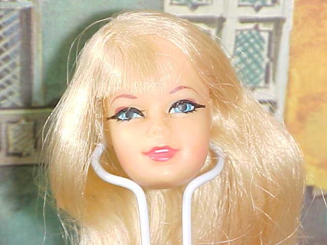 Vintage 11" Fashion Doll Barbie Pal STACEY HEAD Only Long Blonde Hair Lashes