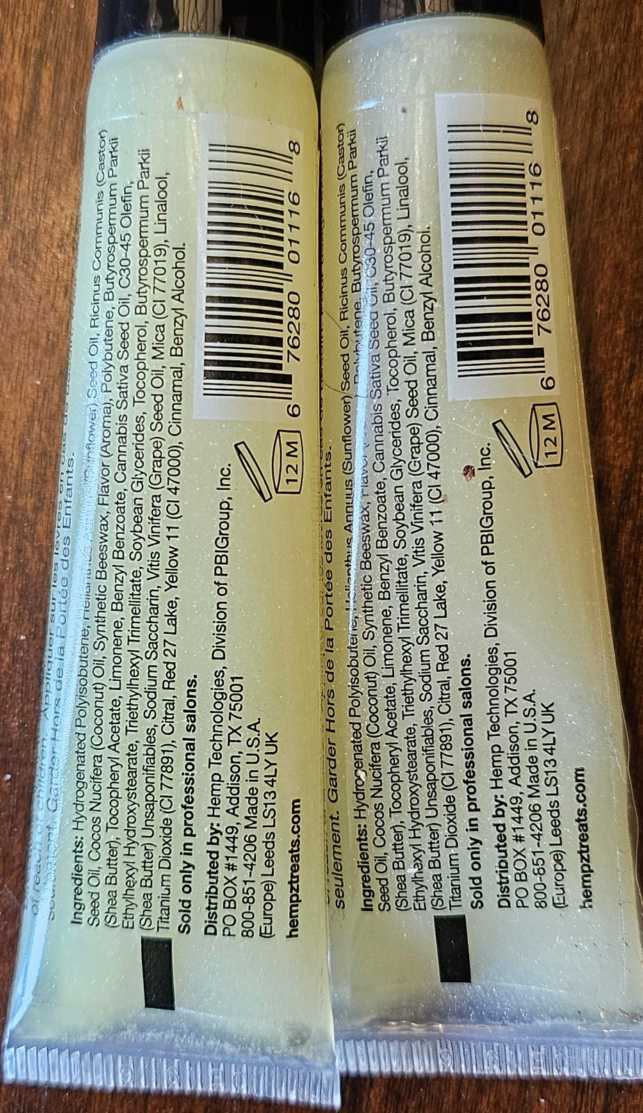 HEMPZ Treats Orange Dream Cupcake Delicious Lip Shine 0.5oz Each Lot Of 4