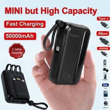 50000mAh Power Bank 66W Charging Portable External Battery Backup For Cell Phone