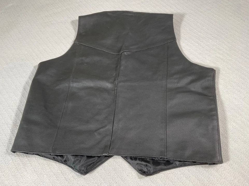 Chaleco de cuero para ciclistas con USS Abraham Lincoln Tiger Cruise 2006 talla 44 Foto 3 de 4