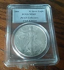 2004 $1 American Silver Eagle PCGS MS69 Collectors Club Edition