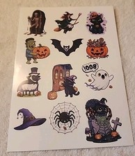 Hancrafted Unique 12 Temporary Halloween Tattoos One-Of-A-Kind