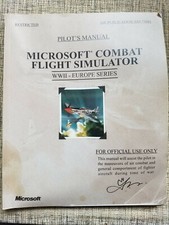 Microsoft Combat Simulator WWII Europe Series PC Game 1998 MANUAL ONLY