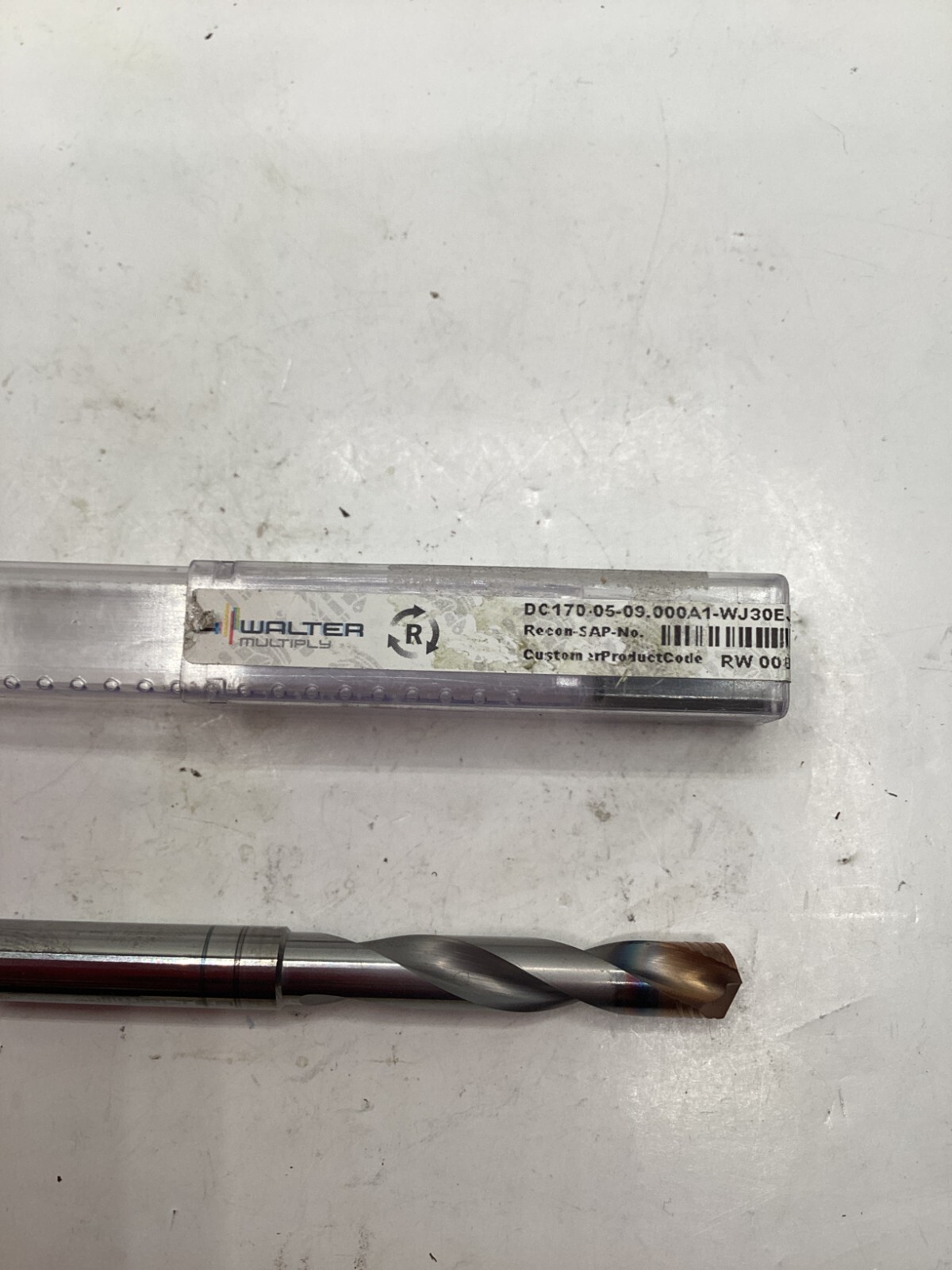 WALTER DC1700509.000A1WJ30EJ Jobber Length Drill Bit, 9 mm Drill Bit