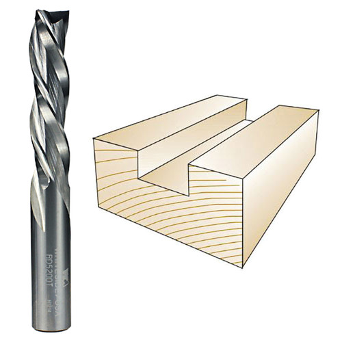 Whiteside #RD5200T Three Flute Spiral UP Cut Bit - 1/2" SH X 1/2" CD X 2" CL