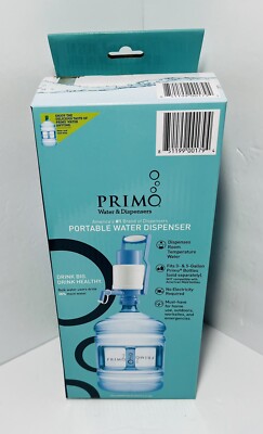 Primo Portable Jug Bottle Manual Pump Water Dispenser for 3 or 5 Gallon Jugs