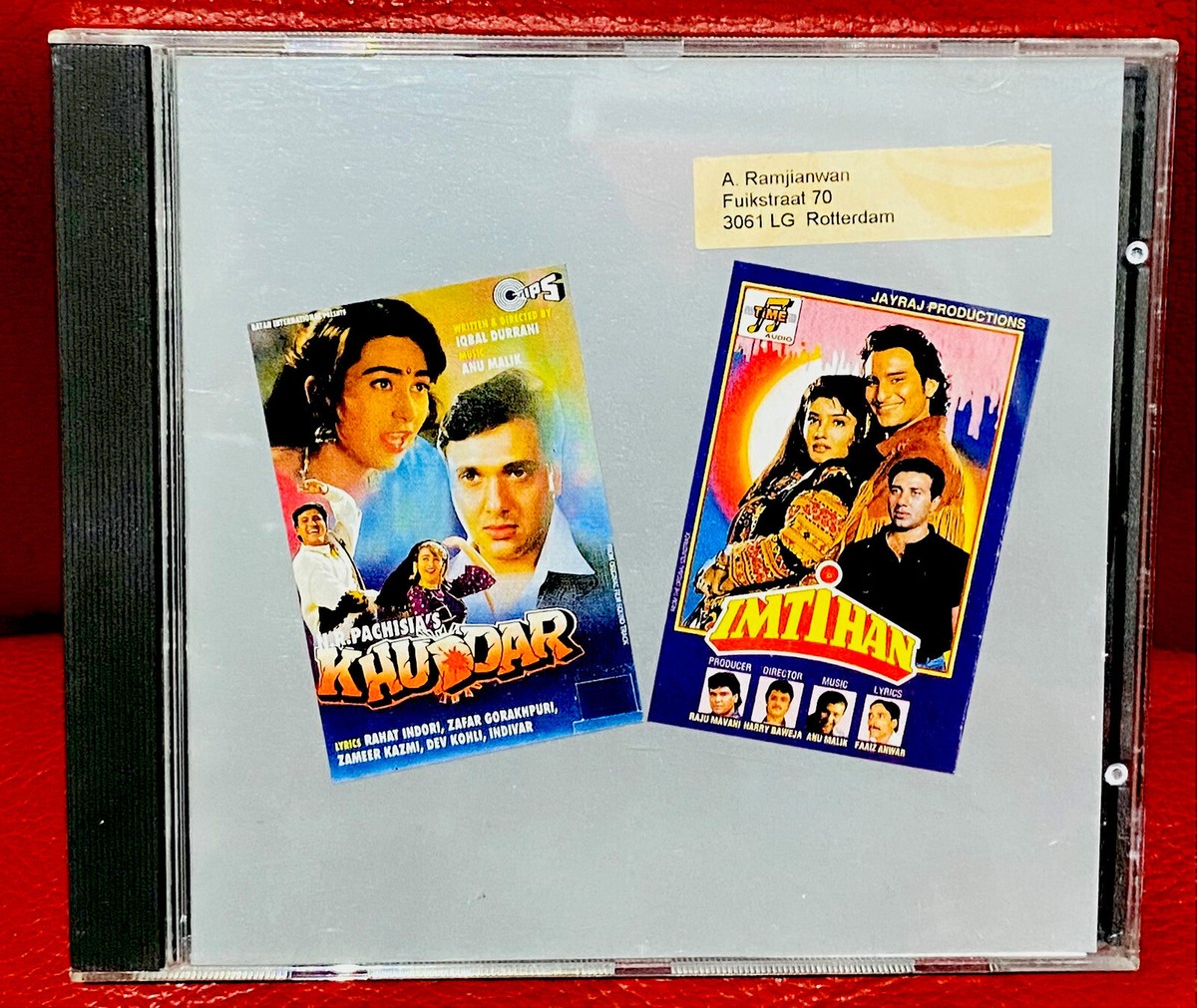 KHUDDAR/IMTIHAN-MUSIC-ANU MALIK-INSGHT AUDIO COMBO BOLLYWOOD CD