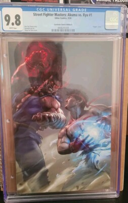 Street Fighter  MASTERS #1 CGC 9.8 Akuma  VS RYU Virgin  RARE HOT GEM  EDITION A