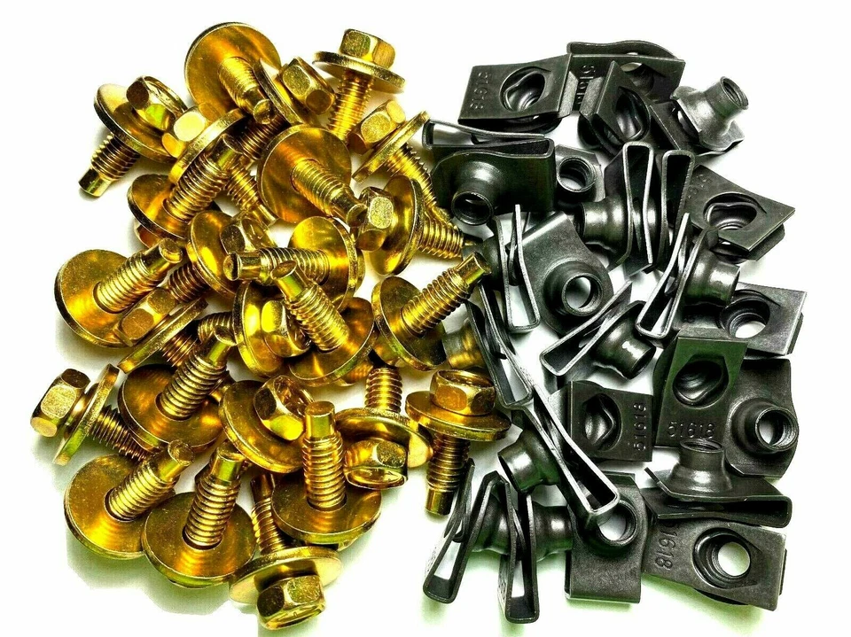 5/16 Body Bolts & U-Nut Clips 5/16-18 x 15/16 (25 Each) #1591 (1054/19) Foto 3 de 3