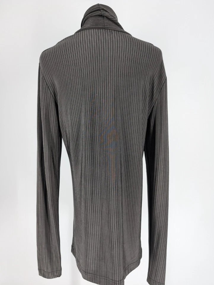 DKNY Donna Karan Fall 96 Sample Bodycon Vertical Stripe Stretchy Turtleneck 36" - Image 3 of 4
