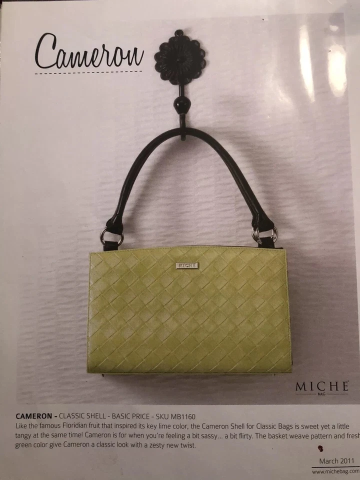 Auténtico Miche~NUEVO~SELLADO~Cameron~❤️~Cáscara clásica~SIN ABRIR~Tejido de cesta Foto 2 de 4