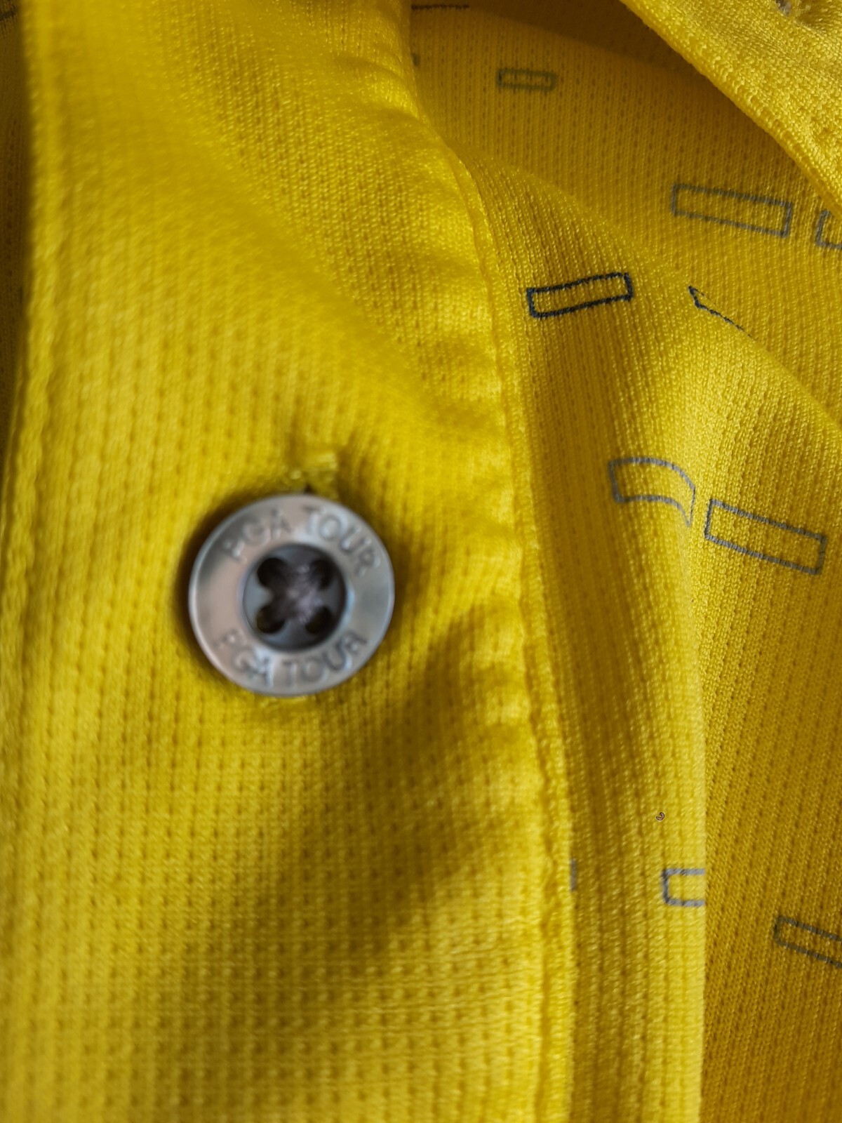 PGA Tour Pro Series Polo Shirt Athletic Fit Mens XL Yellow Stretch Logo Golf
