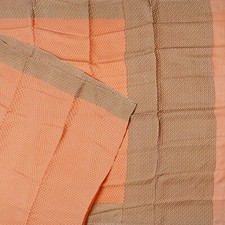 Vintage Orange Sarees 100 Pure Silk Printed Indian Sari 5YD Soft Craft Fabric