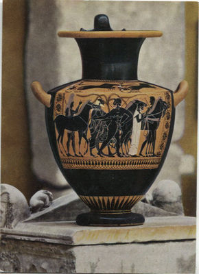 Alte Kunstkarte - Hydria des Priamos-Malers - Museum Madrid