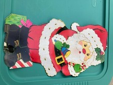 Vintage. Santa Cardboard Decoration