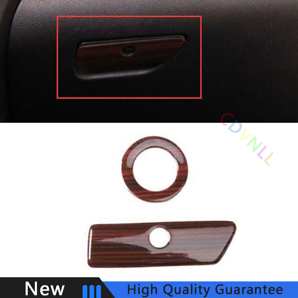 Fit For Ford Explorer 2016-2019 Wood Grain Co-Pilot Storage Box Handle Bowl Trim
