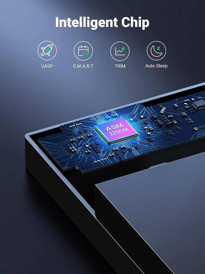 External Hard Drive Enclosure for 3.5 2.5 Inch SATA SSD HDD USB 3.0 to SATA III - Image 4 of 4