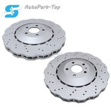 2Pcs For Audi RS7 14-16 4G0615301AH Front Disc Brake Rotors New