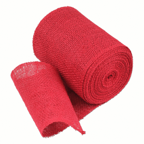 6" Burlap Ribbon 10 Yard Roll Finished Edges (4 colors) - Picture 3 of 5