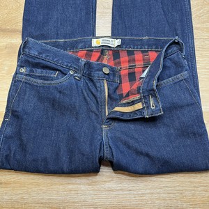 Straight Leg Flannel Lined Jeans 