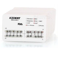 AZDENT Dental Orthodontic Bracket Braces Mini Roth .022 Hooks 3-4-5 