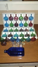 Vintage Wheaton Mini Presidential Carnival Glass Embossed Decanters lot and more