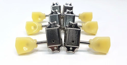 Brio Vintage Style 3+3 Nickel / Pearl Tuners