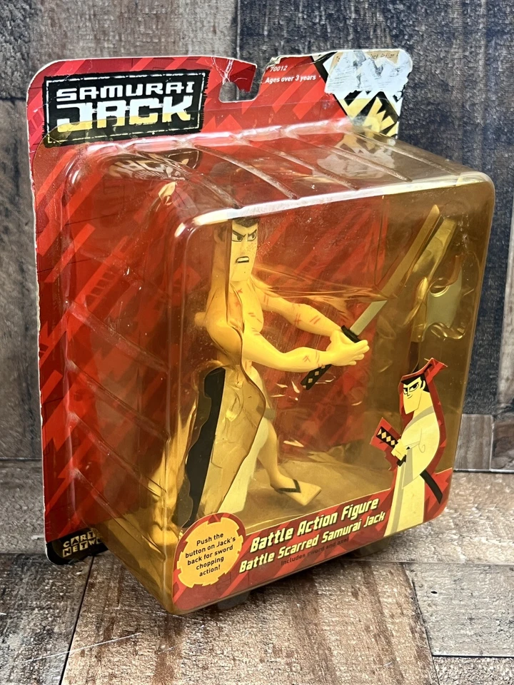 Figura de acción de colección Battle Scarred Samurai Jack sellada Cartoon Network Foto 2 de 4