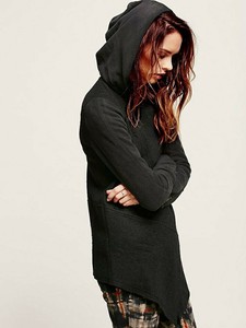 asymmetrical hooded jacket