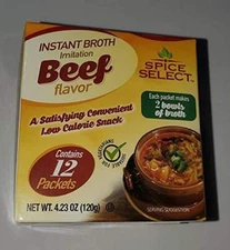  Instant Broth Imitation Beef Flavor 12 Packets