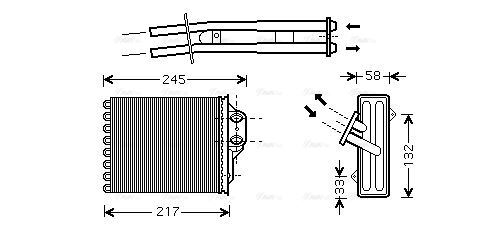 FTA6304 AVA Heater FIT FIAT 500 (2008) 1.2