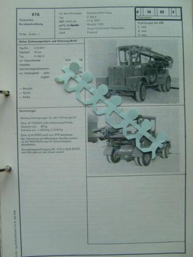 England Arbeits-KFZ D 500 S 1978 Hammer DDR KFZ-Brief KTA Vorlage f. Zulassung - Bild 1 von 1
