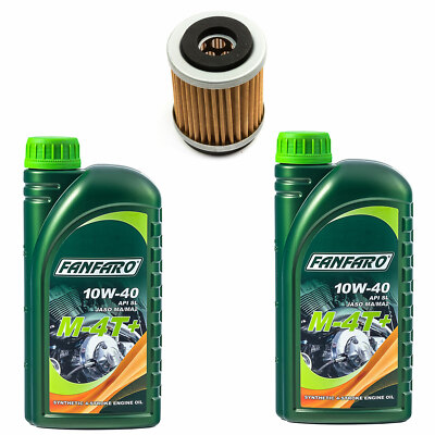 Motoröl Set 10W40 2 Liter Ölfilter MF143 für MBK XC Flame Yamaha XC 125 Cygnus