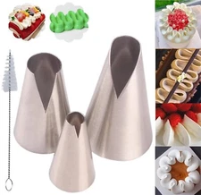 Russian Piping Tips Set V-Shape Wave Nozzles for Cupcakes and Cake Decorating